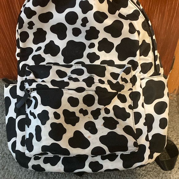 Cow print backpack lots of pocket space - Picture 1 of 4
